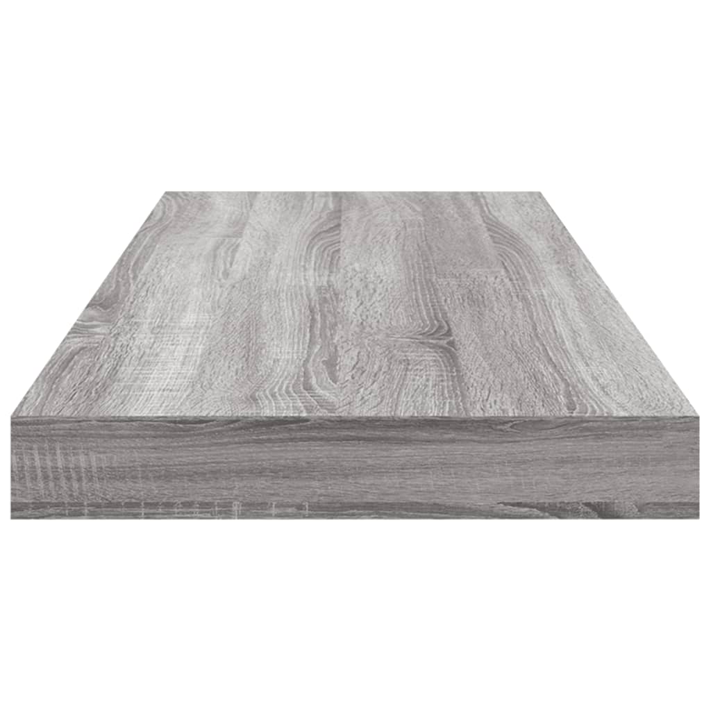 Nástěnné Police 4 Ks Šedé Sonoma 60X10X1,5 Cm Kompozitní Dřevo Šedá Sonoma