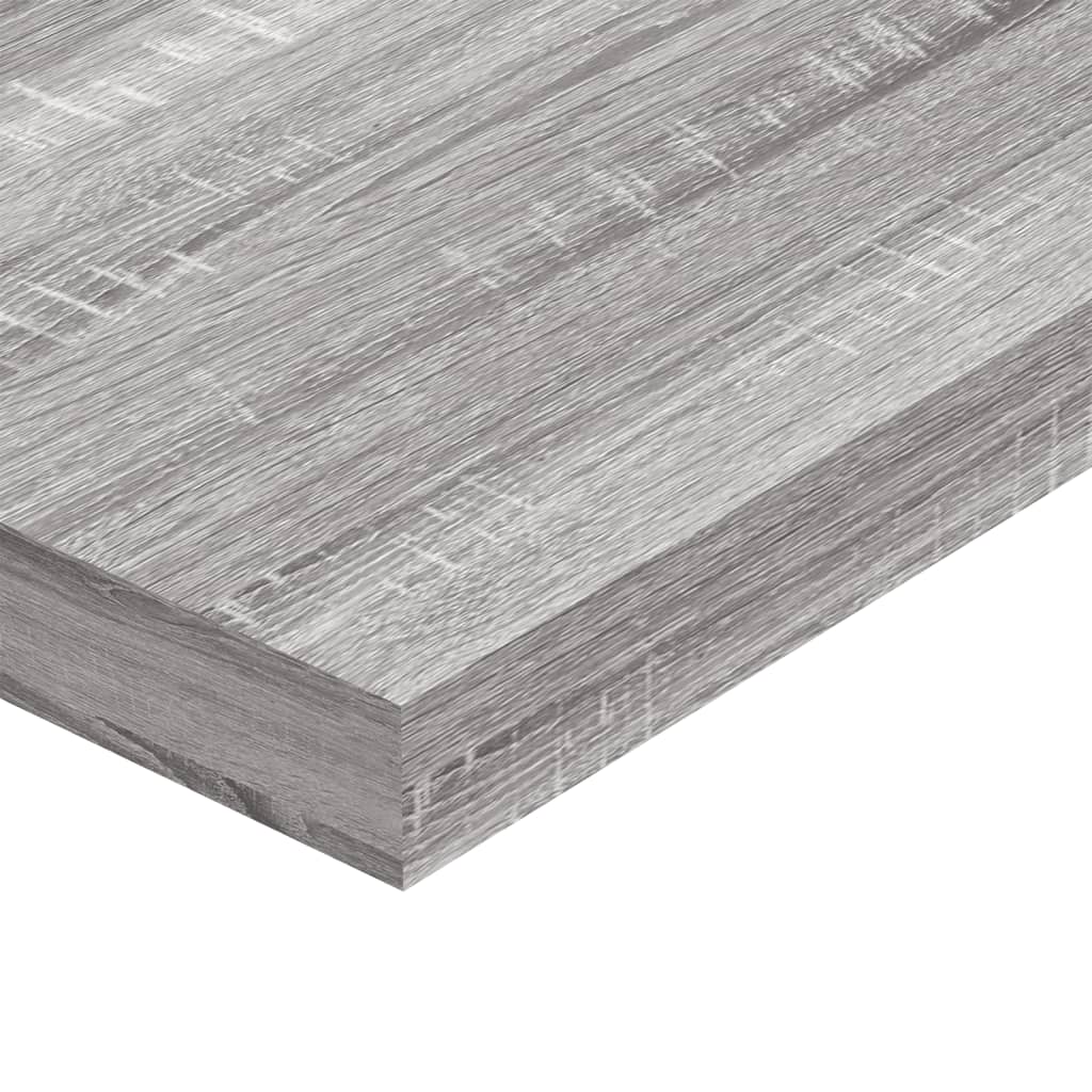 Nástěnné Police 4 Ks Šedé Sonoma 60X10X1,5 Cm Kompozitní Dřevo Šedá Sonoma