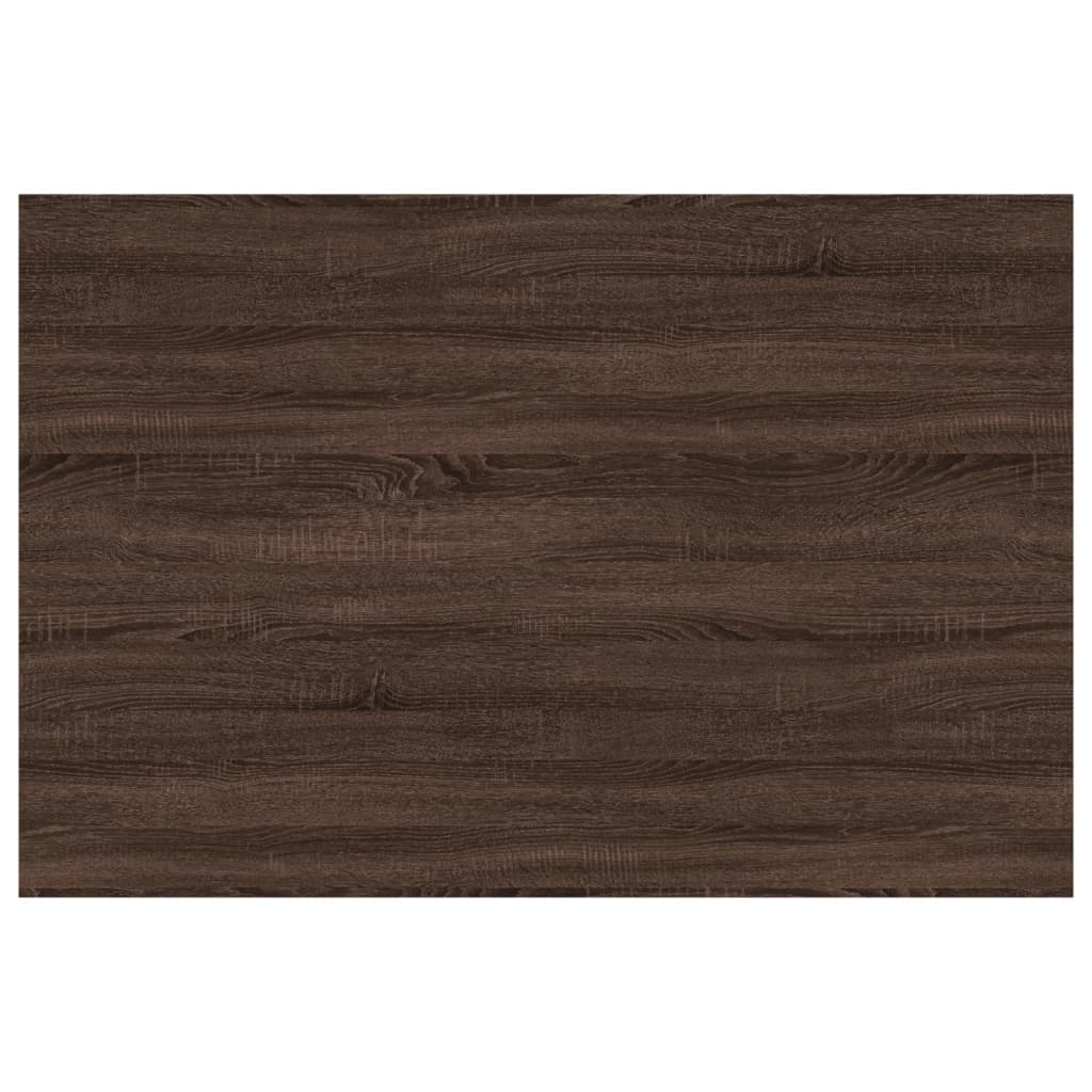 Nástěnné Police 4 Ks 60X40X1,5 Cm Kompozitní Dřevo Hnědý Dub