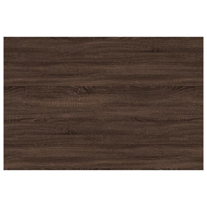 Nástěnné Police 4 Ks 60X40X1,5 Cm Kompozitní Dřevo Hnědý Dub