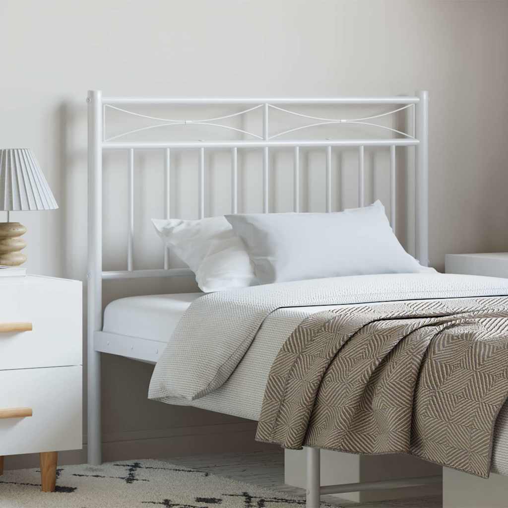 Kovové Čelo Postele Bílé