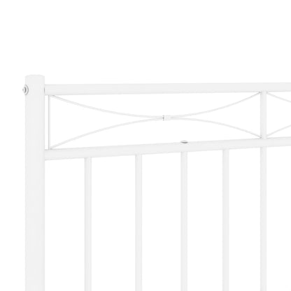 Kovové Čelo Postele Bílé