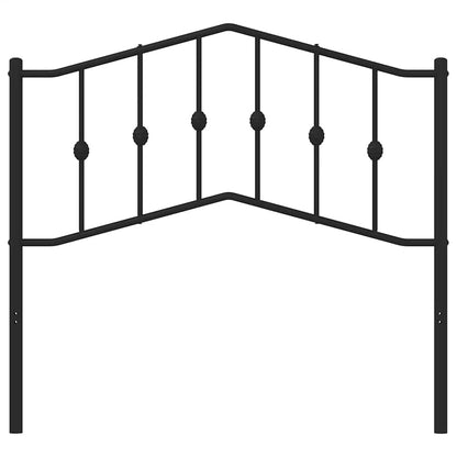 Kovové Čelo Postele Černé