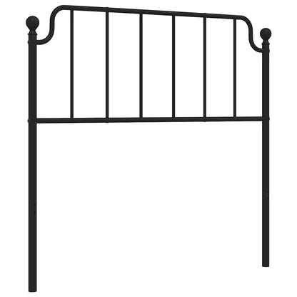 Kovové Náhradní Čelo Postele Černé 100 Cm