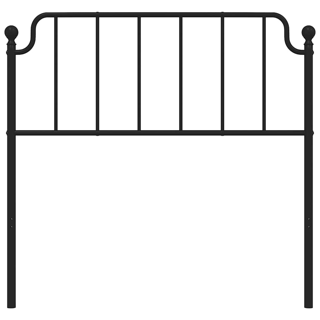 Kovové Náhradní Čelo Postele Černé 100 Cm