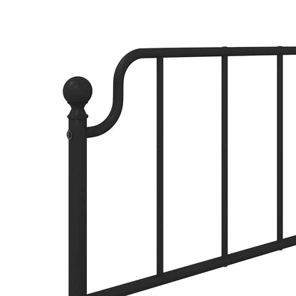 Kovové Náhradní Čelo Postele Černé 100 Cm