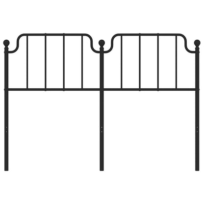 Kovové Náhradní Čelo Postele Černé 150 Cm