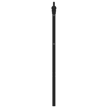Kovové Náhradní Čelo Postele Černé 150 Cm