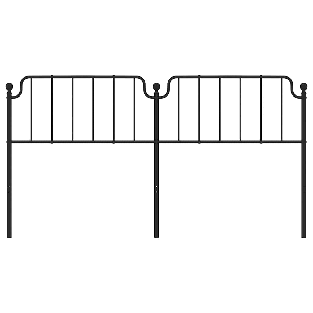 Kovové Čelo Postele Černé