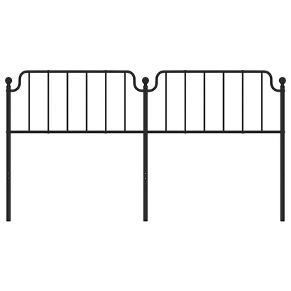 Kovové Čelo Postele Černé