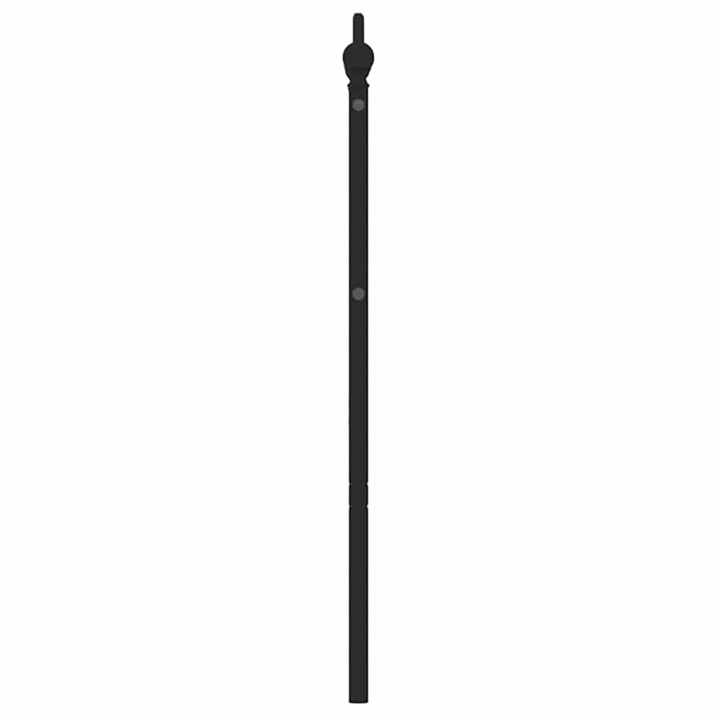 Kovové Náhradní Čelo Postele Černé 180 Cm
