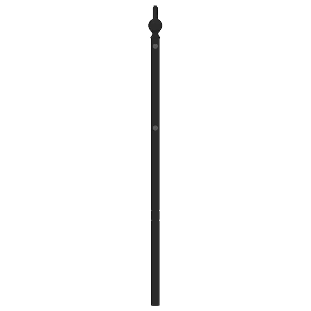 Kovové Náhradní Čelo Postele Černé 193 Cm