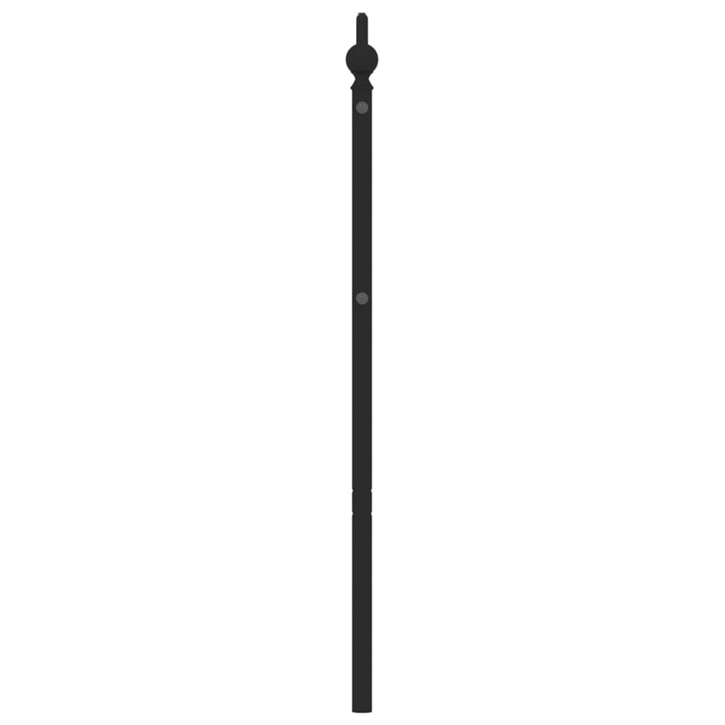 Kovové Náhradní Čelo Postele Černé 200 Cm
