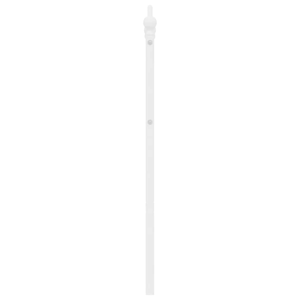 Kovové Náhradní Čelo Postele Bílé 150 Cm