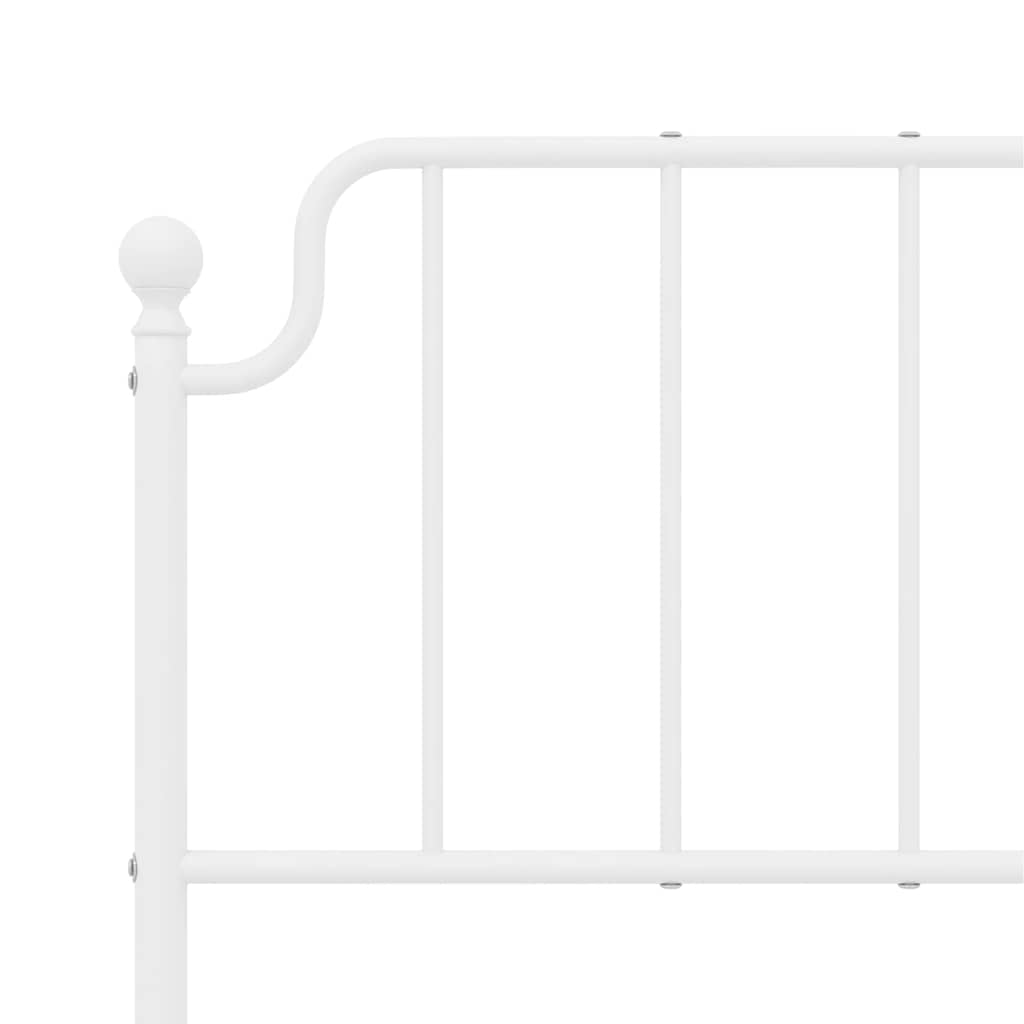 Kovové Náhradní Čelo Postele Bílé 150 Cm