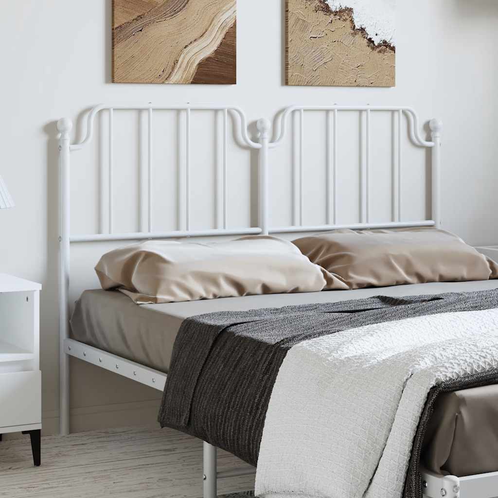 Kovové Náhradní Čelo Postele Bílé 150 Cm