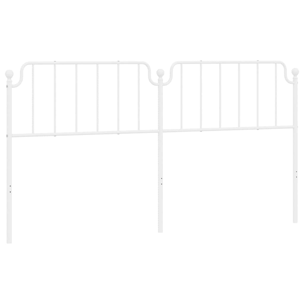 Kovové Náhradní Čelo Postele Bílé 193 Cm