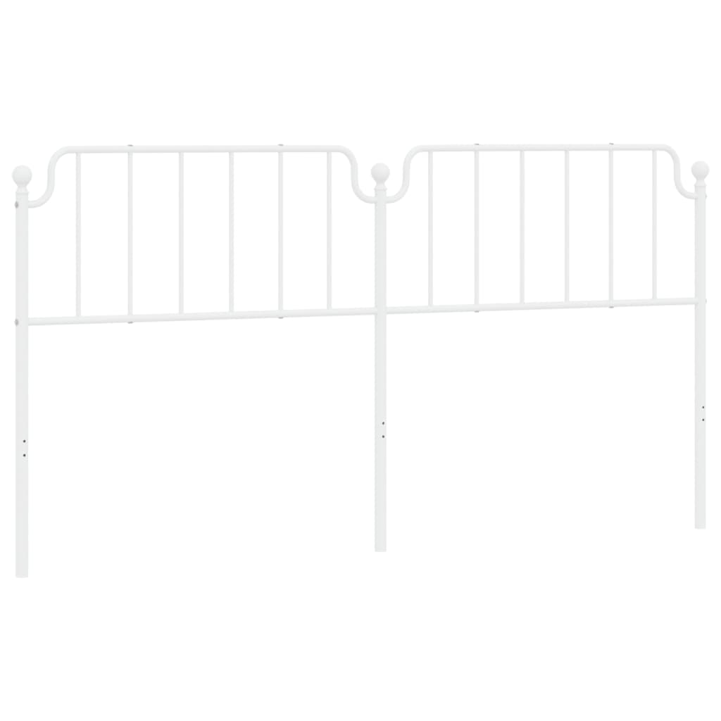 Kovové Náhradní Čelo Postele Bílé 200 Cm