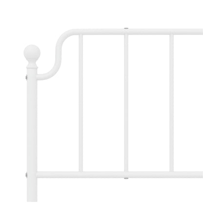 Kovové Náhradní Čelo Postele Bílé 200 Cm
