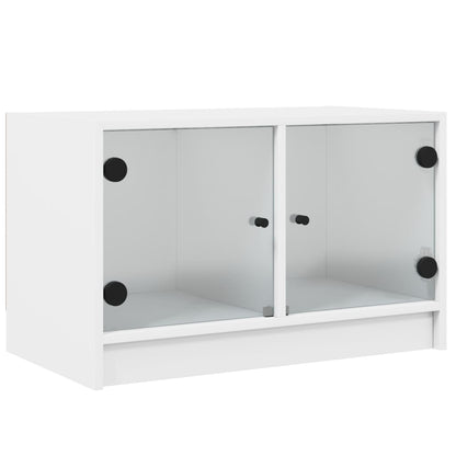 Tv Skříňka Se Skleněnými Dvířky 68X37X42 Cm