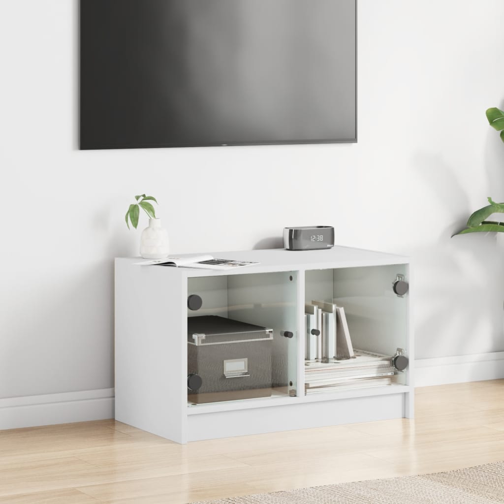 Tv Skříňka Se Skleněnými Dvířky 68X37X42 Cm
