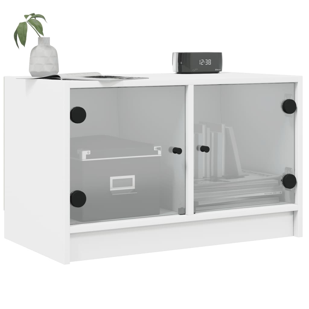 Tv Skříňka Se Skleněnými Dvířky 68X37X42 Cm