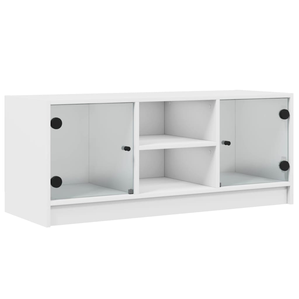 Tv Skříňka Se Skleněnými Dvířky 102X37X42 Cm