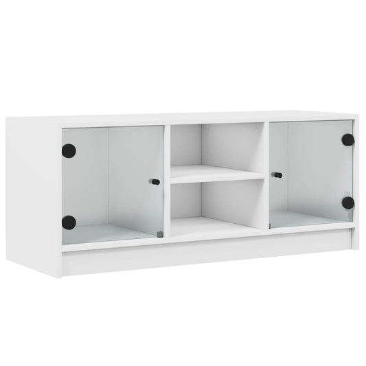 Tv Skříňka Se Skleněnými Dvířky 102X37X42 Cm