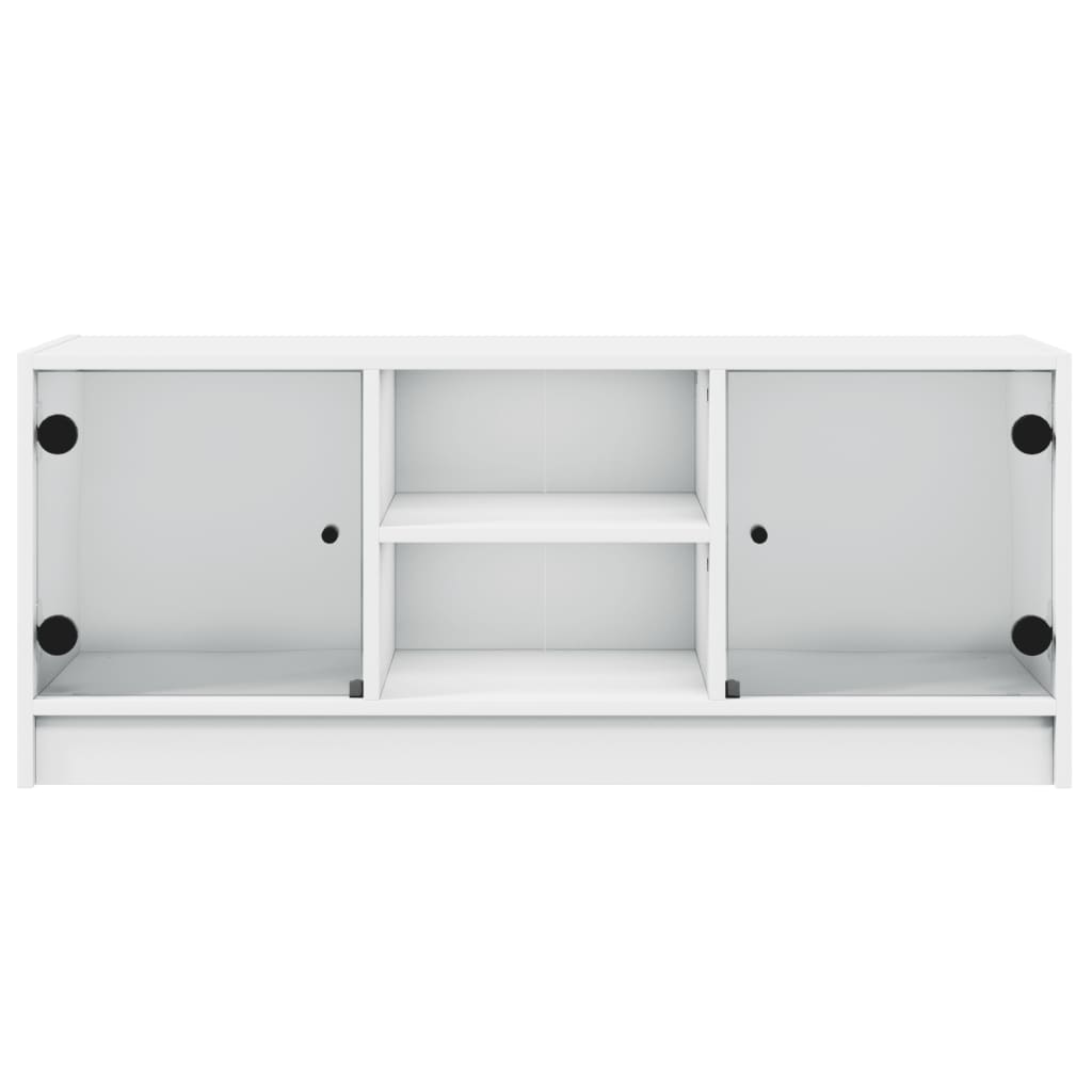 Tv Skříňka Se Skleněnými Dvířky 102X37X42 Cm