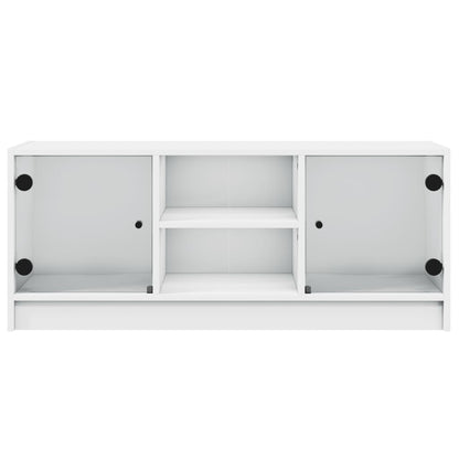 Tv Skříňka Se Skleněnými Dvířky 102X37X42 Cm