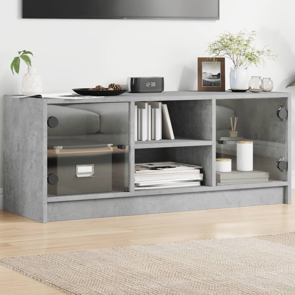 Tv Skříňka Se Skleněnými Dvířky 102X37X42 Cm