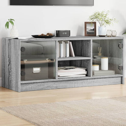 Tv Skříňka Se Skleněnými Dvířky 102X37X42 Cm