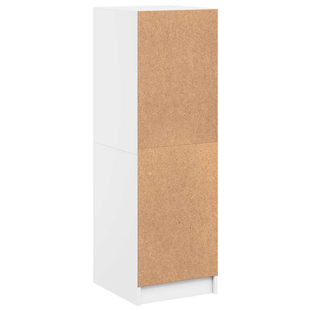 Highboard Se Skleněnými Dvířky Bílý 35 X 37 X 109 Cm