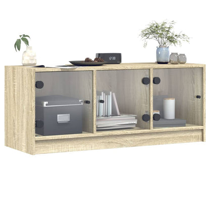 Tv Skříňka Se Skleněnými Dvířky 102X37X42 Cm