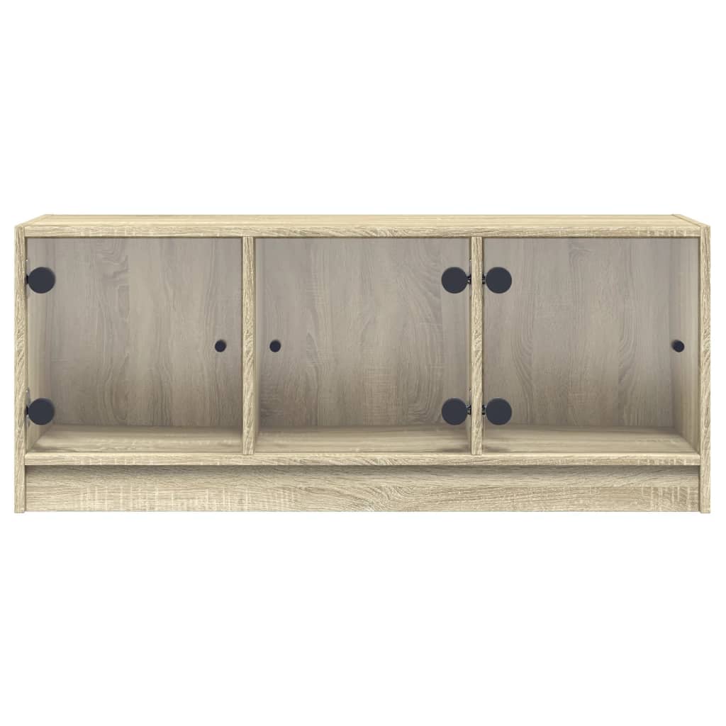 Tv Skříňka Se Skleněnými Dvířky 102X37X42 Cm