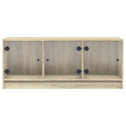 Tv Skříňka Se Skleněnými Dvířky 102X37X42 Cm