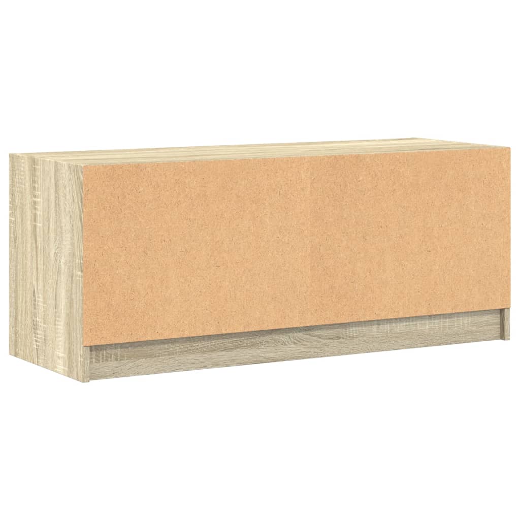 Tv Skříňka Se Skleněnými Dvířky 102X37X42 Cm