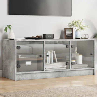 Tv Skříňka Se Skleněnými Dvířky 102X37X42 Cm