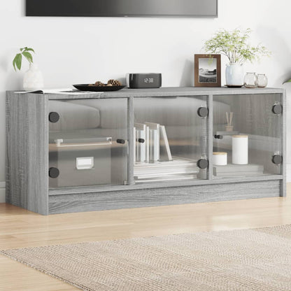 Tv Skříňka Se Skleněnými Dvířky 102X37X42 Cm