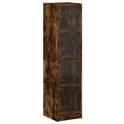 Highboard Se Skleněnými Dvířky 35 X 37 X 142 Cm