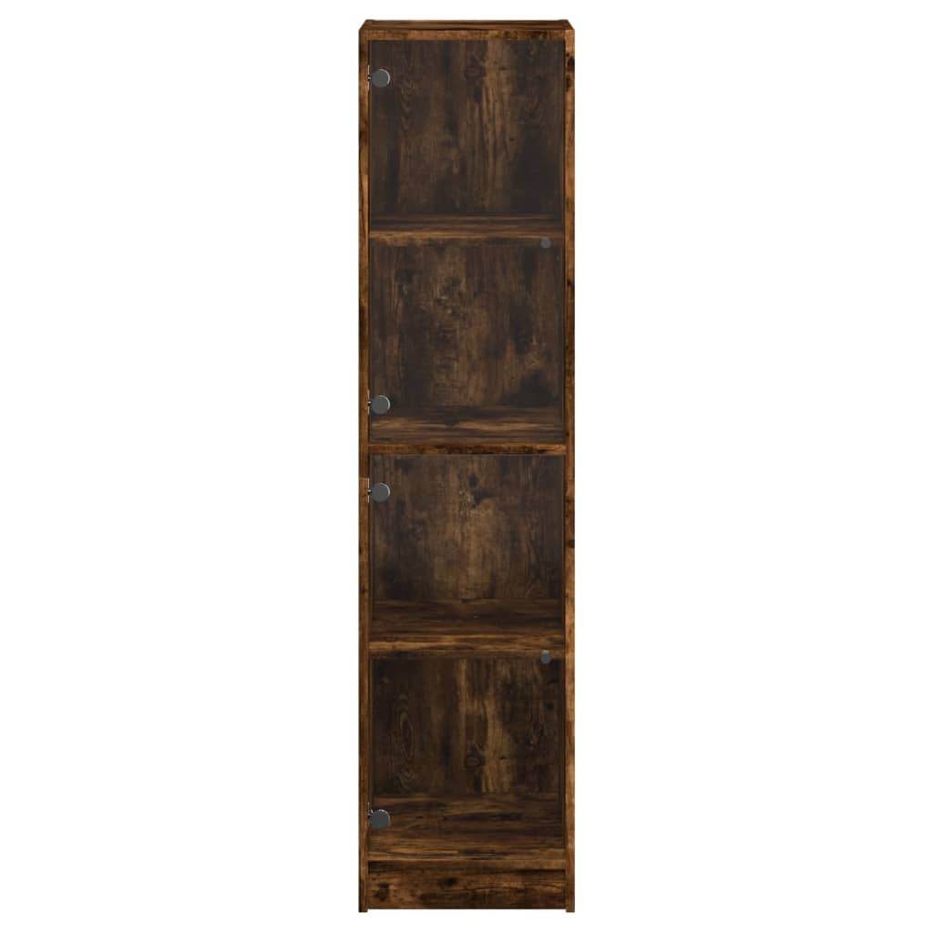 Highboard Se Skleněnými Dvířky 35 X 37 X 142 Cm