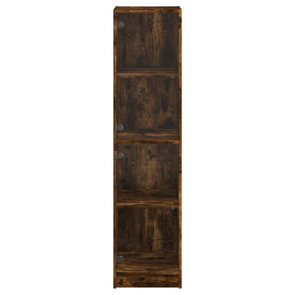 Highboard Se Skleněnými Dvířky 35 X 37 X 142 Cm