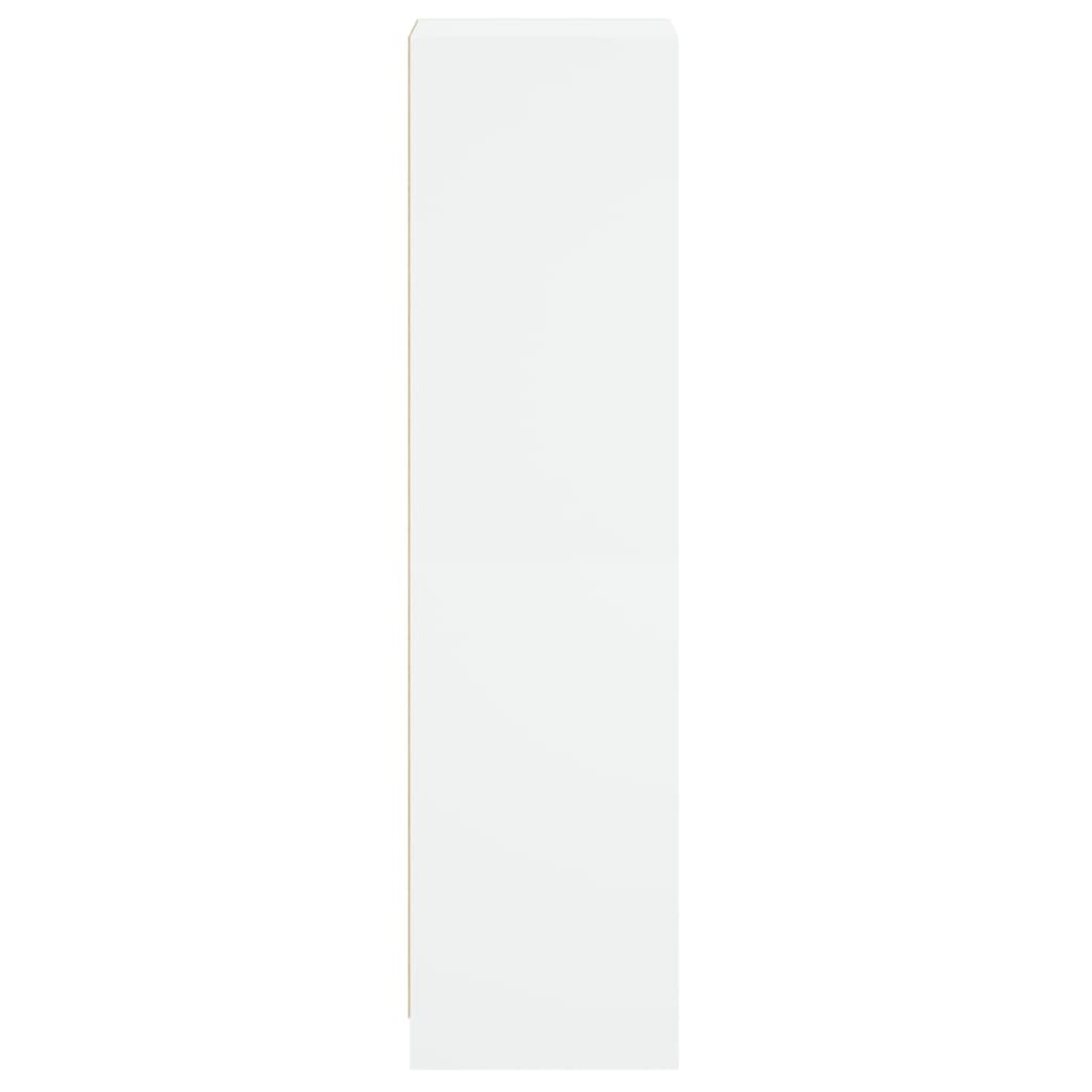 Highboard Se Skleněnými Dvířky Bílý 35 X 37 X 142 Cm