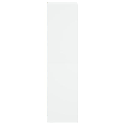Highboard Se Skleněnými Dvířky Bílý 35 X 37 X 142 Cm