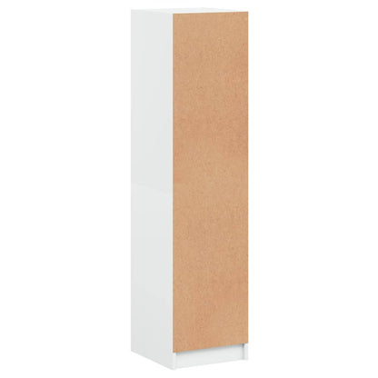 Highboard Se Skleněnými Dvířky Bílý 35 X 37 X 142 Cm