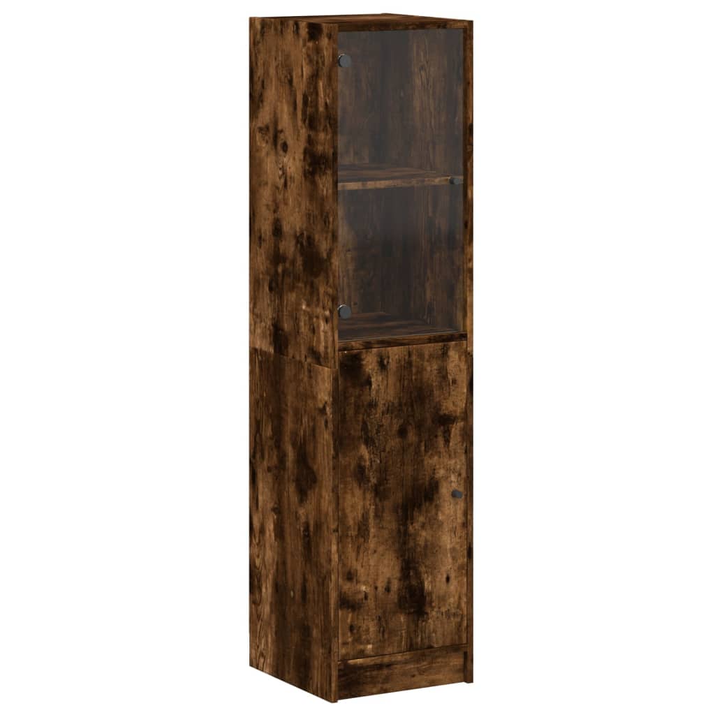Highboard Se Skleněnými Dvířky 35 X 37 X 142 Cm