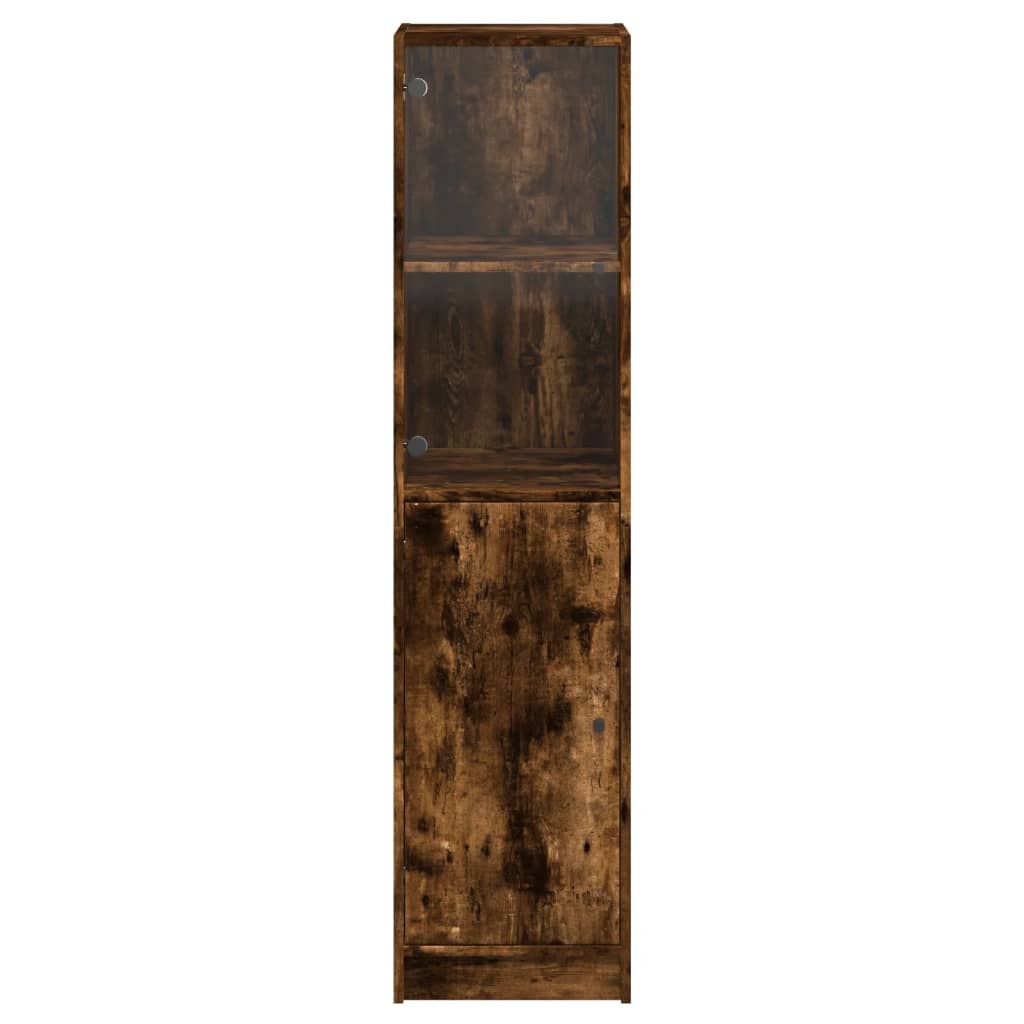 Highboard Se Skleněnými Dvířky 35 X 37 X 142 Cm