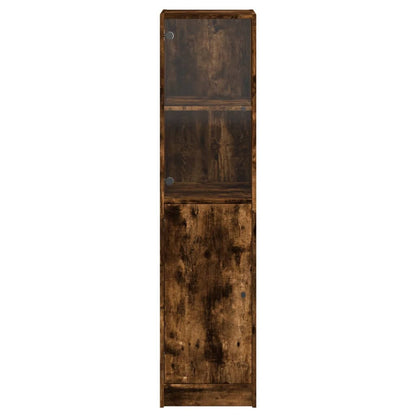 Highboard Se Skleněnými Dvířky 35 X 37 X 142 Cm