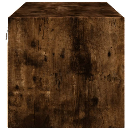 Nástěnná Skříňka Se Skleněnými Dvířky Kouřový Dub 102X37X35 Cm