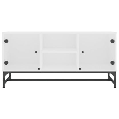 Tv Skříňka Se Skleněnými Dvířky 102 X 37 X 50 Cm
